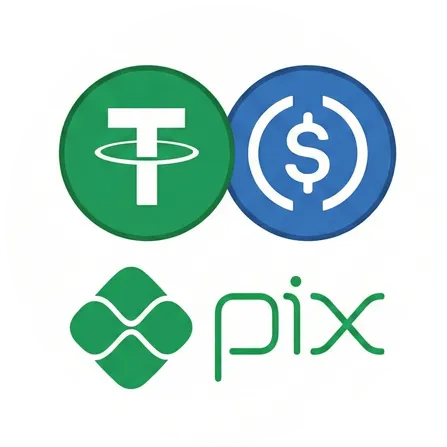 Saque Rápido: USDT/USDC-BRL via Pix